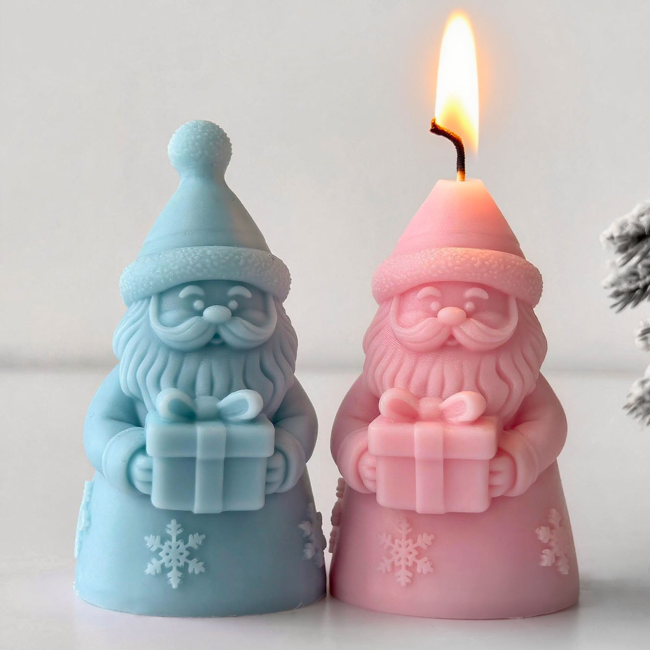 Santa Claus Gift Box Silicone  - Soy Wax Pillar Blend review and price