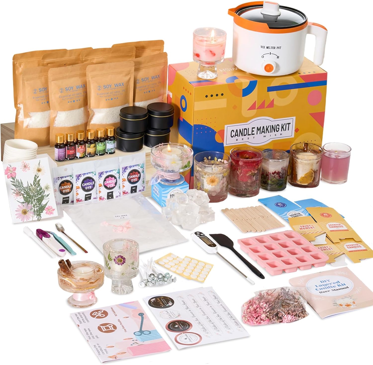 2-in-1 Soy & Jelly Wax DIY Can - Candle Making Kit For Beginners review and price