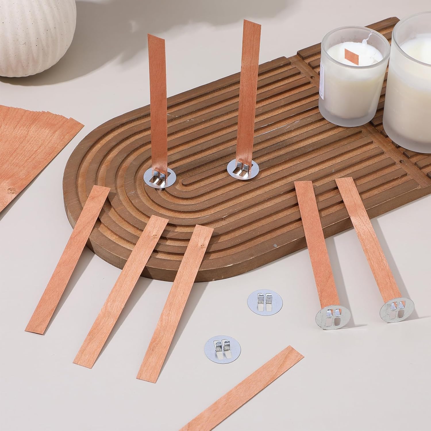 60Pcs Wood Wicks for Candles M - Soy Wax Pillar Blend review and price